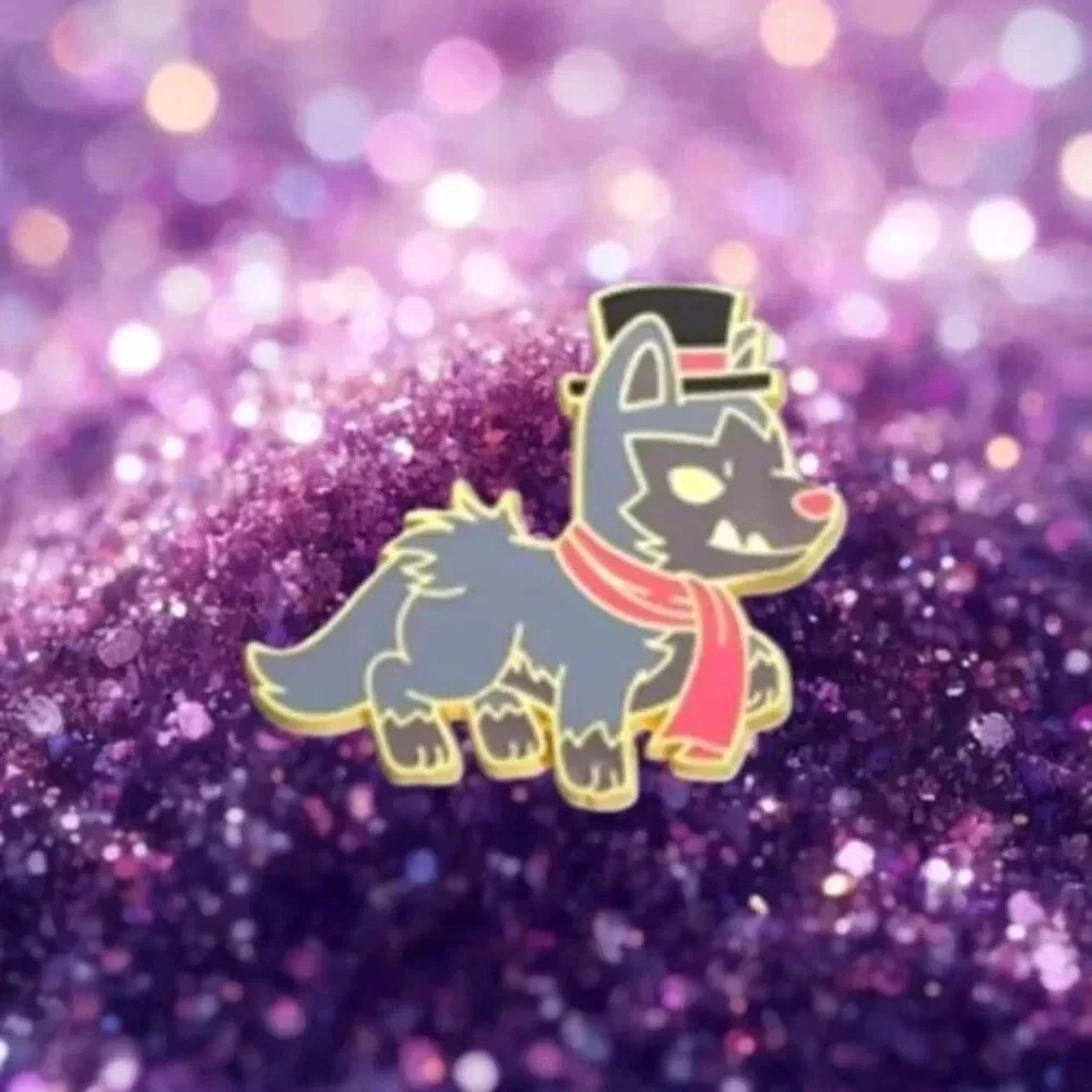 Gentleman Poochyena Enamel Pin – Sophisticated Pokémon Dark-Type Collectible!